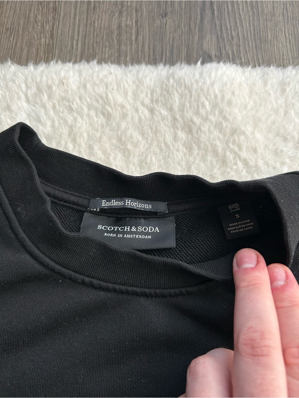 Scotch & Soda Black Floral Embroidered Sweatshirt - Picture 3 of 5
